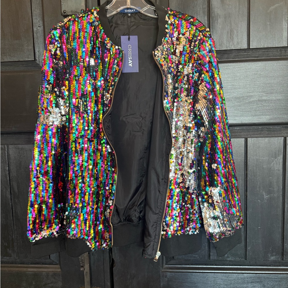 Multicolor Sequin Women's Jacket - Picture 2 of 8